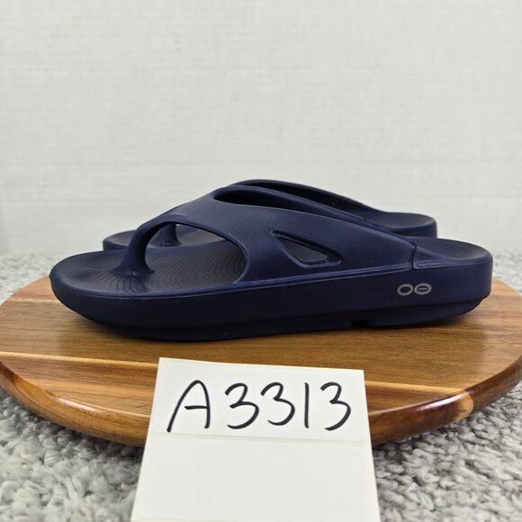 Oofos Ooriginal Navy Casual Recovery Lifestyle Flip Flop Daily Sandal Womens 8 - Picture 1 of 11